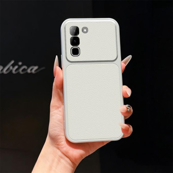Протиударний чохол Lambskin Series Skin Feel Shockproof з м'яким покриттям на Infinix Hot 70 5G / 4G — сріблястий