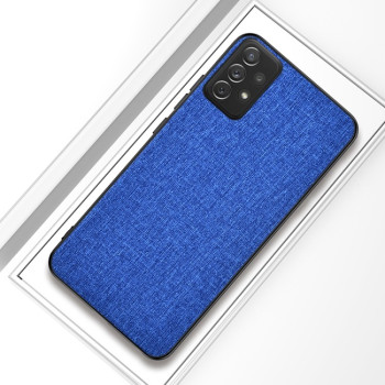 Противоударный чехол Cloth Texture на Samsung Galaxy A23 4G - синий