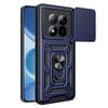 Чехол со шторкой на камеру Sliding Camshield и подставкой на Xiaomi Redmi Note 15 Pro 5G Global  — синий