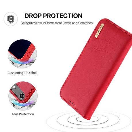 Кожаный чехол-книжка DUX DUCIS Hivo Series на iPhone Air - красный