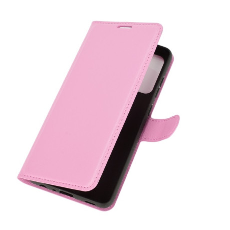 Чехол-книжка Litchi Texture на Samsung Galaxy A52/A52s - розовый