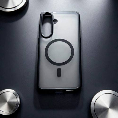 Протиударний чохол Armor Precise Hole гібрид твердого та м'якого матеріалу для Samsung Galaxy S26 5G — матовий чорний