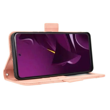 Чехол-книжка Skin Feel Calf на Xiaomi Poco M7 Pro 5G - розовый