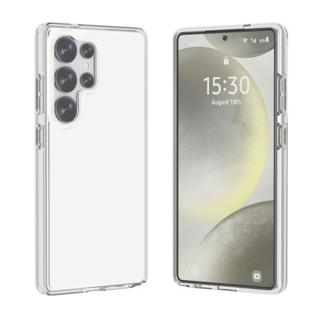 Противоударный чехол Terminator Style Glitter для Samsung Galaxy S25 Ultra 5G - прозрачный