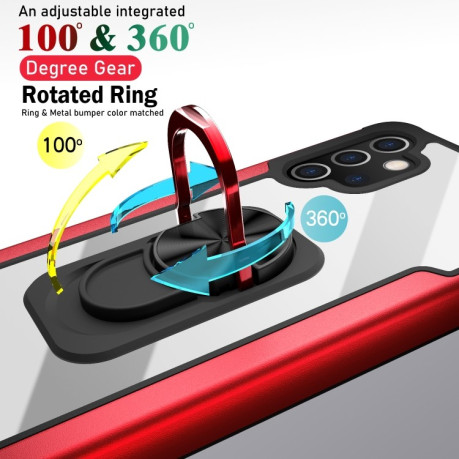 Протиударний чохол R-JUST with Ring Holder на Samsung Galaxy A32 5G-червоний