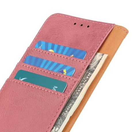 Чехол-книжка KHAZNEH Cowhide Texture на Samsung Galaxy S25 Edge 5G - розовый