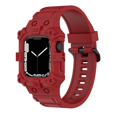 Силиконовый ремешок Integrated Band для Apple Watch Series 8/7 45mm / 44mm / 42mm - красный