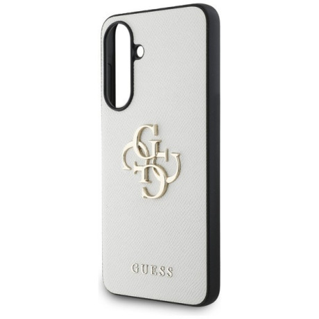 Оригинальный чехол Guess Grained Big 4G Logo Small Classic Logo для Samsung Galaxy A56 - beige