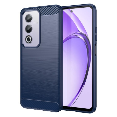 Протиударний чохол Brushed Texture Carbon Fiber на OPPO A80 5G/A3 Pro - синій