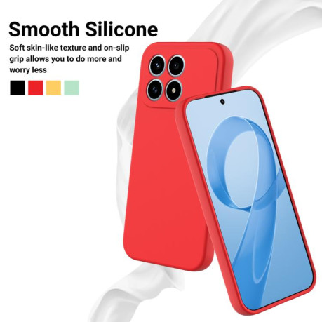 Силиконовый чехол Solid Color Liquid Silicone на Xiaomi Redmi K90 / Poco F8 Pro — красный