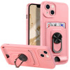 Противоударный чехол Ring Kickstand для iPhone 14 - розовый