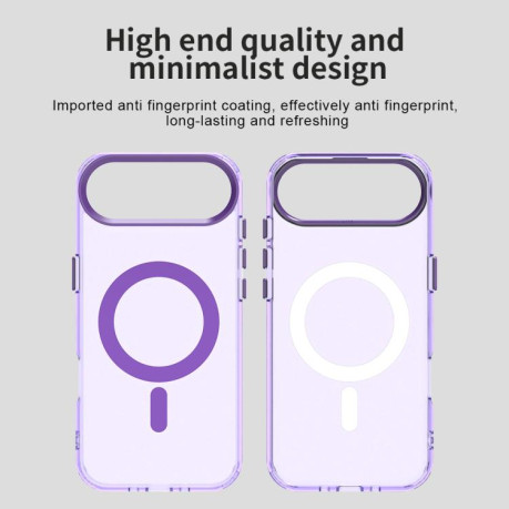 Противоударный чехол Candy Magsafe PC Hybrid TPU для iPhone Air - фиолетовый