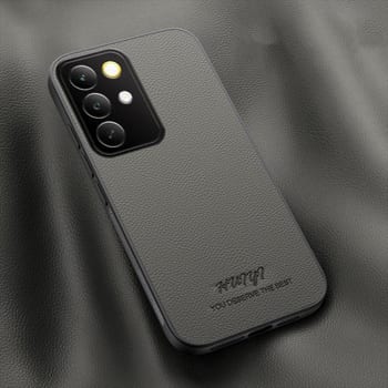 Чехол HUIYI Leather Magnetic на Realme C85 Pro — серый