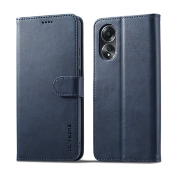 Чехол книжка LC.IMEEKE Calf Texture на OPPO A78 4G - синий
