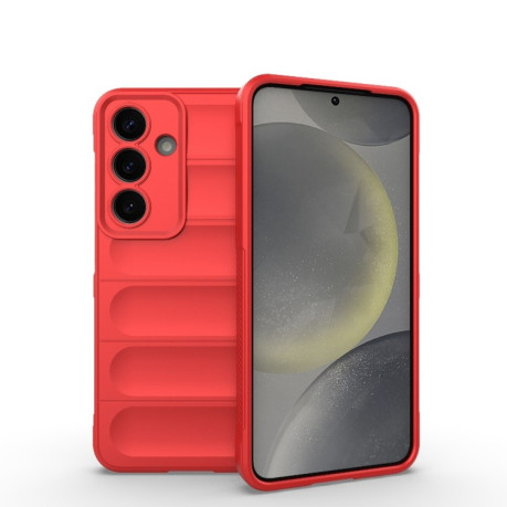 Силіконовий чохол Magic Flannel для Samsung Galaxy S25 5G - червоний