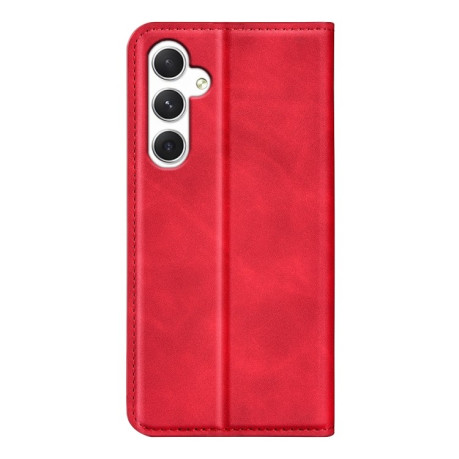 Чехол-книжка Retro Skin Feel Business Magnetic на Samsung Galaxy S24 5G - красный