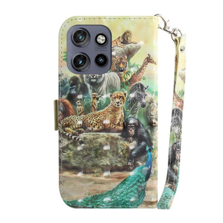Чехол-книжка 3D Painting для Motorola Edge 50 Neo 5G Global - Zoo