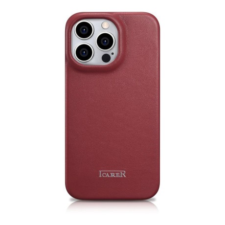 Шкіряний чохол-книжка iCarer CE Premium для iPhone 14 Pro Max - червоний
