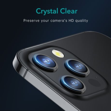 Комплект захисного скла на камеру ESR 9H Premium для iPhone 12 Pro Max - чорних
