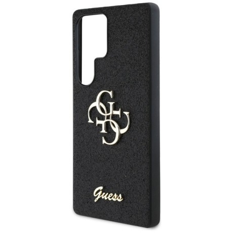 Оригинальный чехол Guess Fixed Glitter Big 4G Metal Logo для Samsung Galaxy S25 Ultra - black