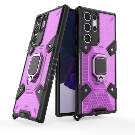 Противоударный чехол Space для Samsung Galaxy S22 Ultra 5G - фиолетовый