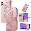 Чохол-книжка Butterfly Love Flower Embossed Samsung Galaxy A05 - розовое золото