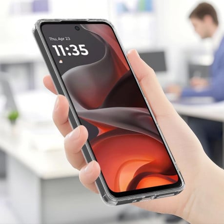 Прозорий чохол Clear Case з MagSafe гібрид на Motorola Moto G15/G15 Power - прозорий