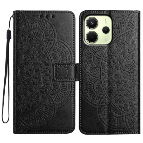 Чохол-книжка Flower Embossed Leather Xiaomi Redmi Note 14 4G 164.48mm - чорний