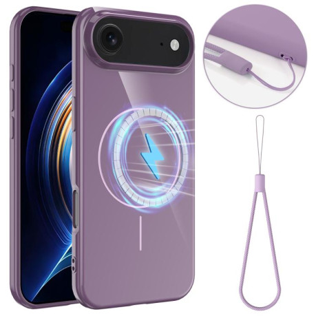 Противоударный чехол Glossy TPU Shockproof MagSafe на iPhone Air - фиолетовый