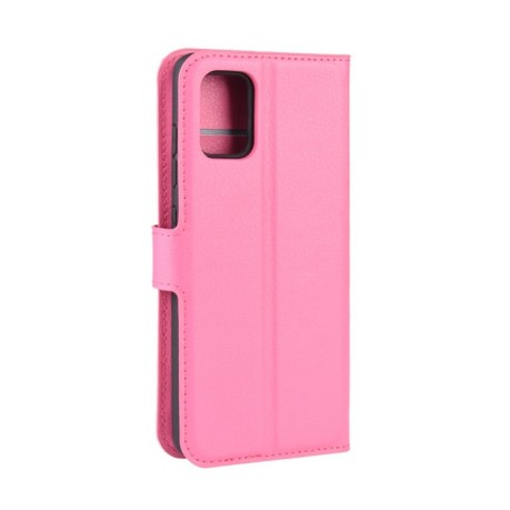 Чохол-книжка Litchi Texture Samsung Galaxy A71 - рожевий