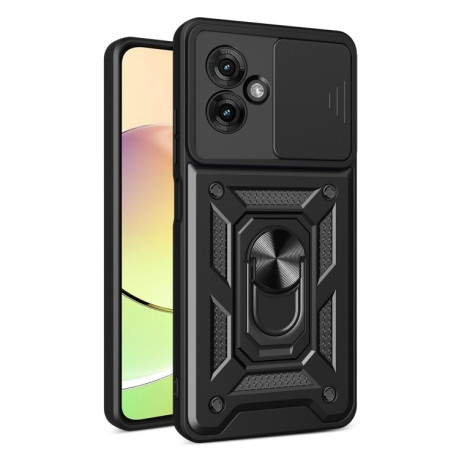 Противоударный чехол Camera Sliding для Motorola Moto G55 - черный