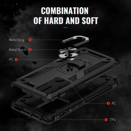 Противоударный чехол HMC 360 Degree Rotating Holder на Xiaomi Mi 12 - черный