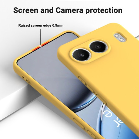 Силіконовий чохол Solid Color Liquid Silicone на OnePlus Nord 4 Pro XL - жовтий