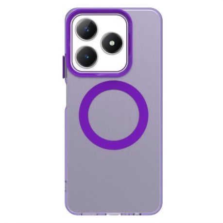 Протиударний чохол MagSafe Holder PC Hybrid для Realme C61/C63/Note 60/Note 60x - фіолетовий