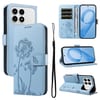 Чехол-книжка Dandelion Embossed Pattern Flip Leather для Xiaomi Redmi K90/Poco F8 Pro — голубой
