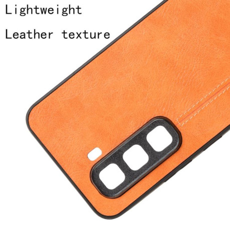 Ударозащитный чехол Sewing Cow Pattern для Infinix Hot 50 Pro 4G - оранжевый