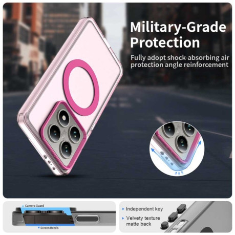 Противоударный чехол MagSafe Holder PC Hybrid для Xiaomi 14T - красный