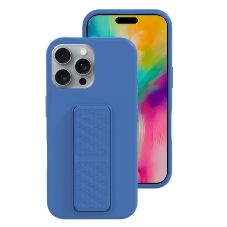 Силиконовый чехол Liquid Silicone Holder на iPhone 16 Pro Max - синий