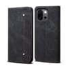 Чохол-книжка з джинсовою тканиною casual на OnePlus 13T - чорний