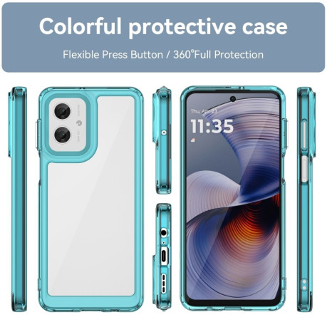 Протиударний чохол Colorful Acrylic Series для Motorola Moto G55 5G - синій