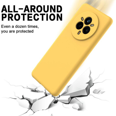 Силіконовий чохол Solid Color Liquid Silicone на Realme 14 Pro+ - жовтий