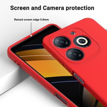 Силиконовый чехол Solid Color Liquid Silicone на Infinix Smart 8 HD / Smart 8 Pro - красный