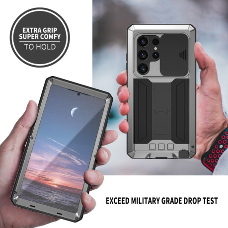 Протиударний чохол R-JUST Sliding для Samsung Galaxy S24 Ultra 5G - сріблястий