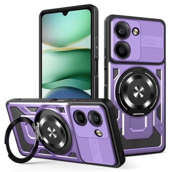 Ударозащитный чехол Armor Rotating Holder MagSafe на Xiaomi Redmi A5 4G 171.7mm - фиолетовый
