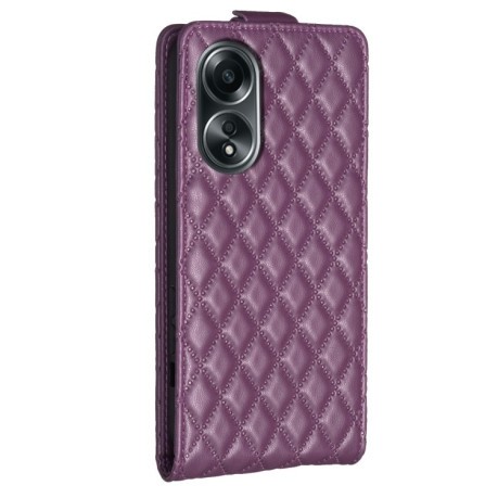 Фліп-Чохол Diamond Lattice Vertical Flip для OPPO A58 4G - фіолетовий