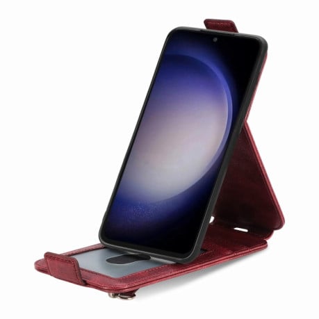 Фліп-чохол Zipper Wallet Vertical для Samsung Galaxy S23 FE 5G - червоний