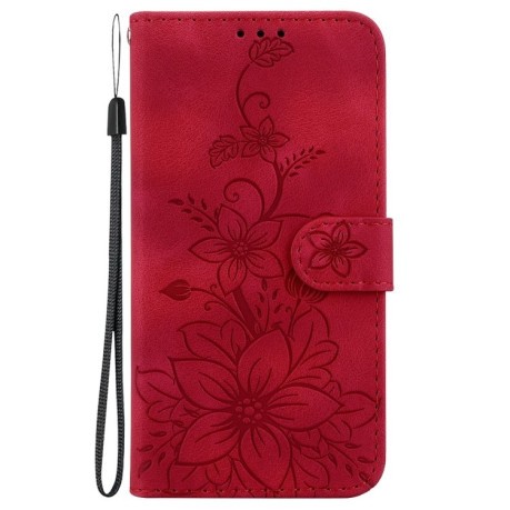 Чохол-книжка Lily Embossed Leather для OPPO Reno11 F Global - червоний