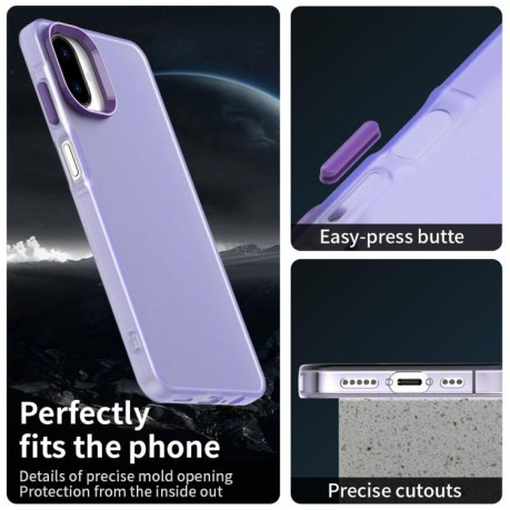 Противоударный чехол Candy Series для Samsung Galaxy A07 4G - фиолетовый