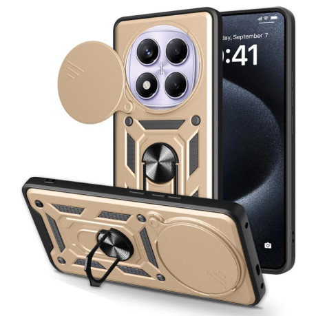Протиударний чохол Sliding Camshield для Xiaomi Redmi Note 14 Pro 4G - золотий
