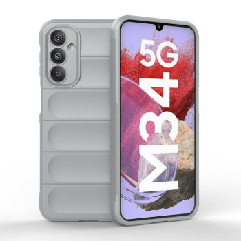 Силиконовый чехол Magic Flannel для Samsung Galaxy M34 5G India - серый
